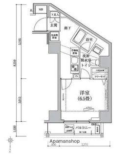 東京都江東区古石場3丁目【マンション】の間取り