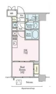 クレストコート押上NORTH【4階】の間取り