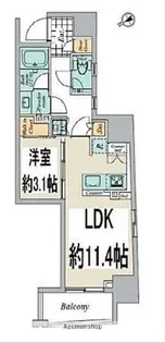 クレストコート清澄庭園【13階】の間取り