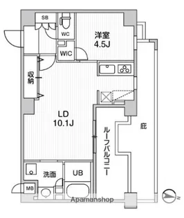 ALTERNA菊川Ⅱ【7階】の間取り