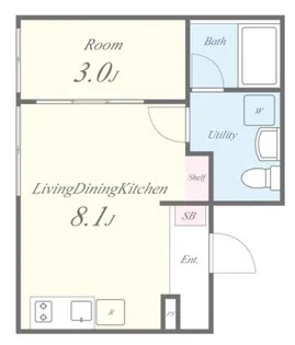 コルビジェスリー【1階】の間取り