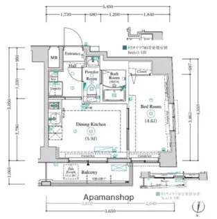 アンベリール亀有【1階】の間取り