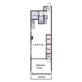 ユニックス橘【3階】の間取り