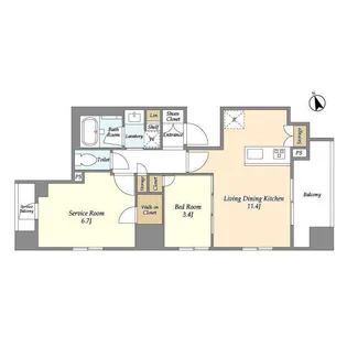 ドゥーエ南砂町【5階】の間取り