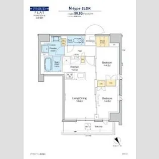 プラウドフラット清澄通り【12階】の間取り