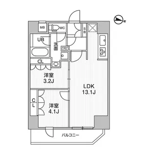 コンフォリア・リヴ千住【11階】の間取り
