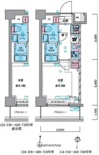 GENOVIA お花茶屋Ⅱ SKYGARDEN【2階】の間取り