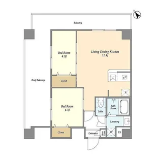アルファコート曳舟【12階】の間取り