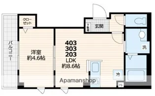 ALMO亀戸【4階】の間取り