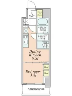 クレストコート本所吾妻橋【10階】の間取り