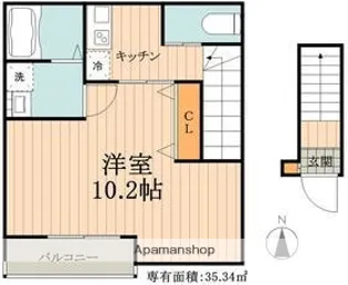 リヴァンス北綾瀬【2階】の間取り