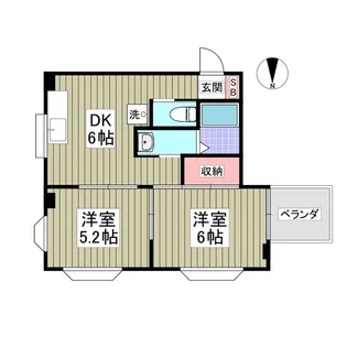 フィールズマンション2【1階】の間取り