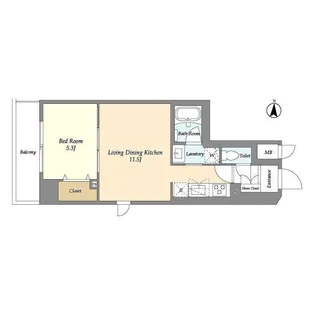 プライマルフロント菊川【2階】の間取り