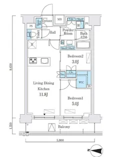 クインテット錦糸公園【11階】の間取り