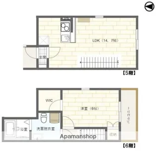 アーバンステージ菊川【5階】の間取り