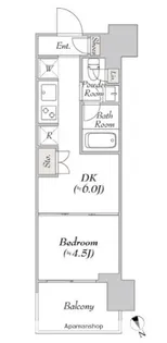 ウエリスアーバン水天宮前【6階】の間取り