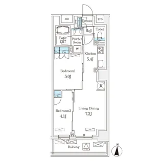 フロンティアレジデンス錦糸公園【5階】の間取り