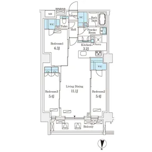 フロンティアレジデンス錦糸公園【4階】の間取り