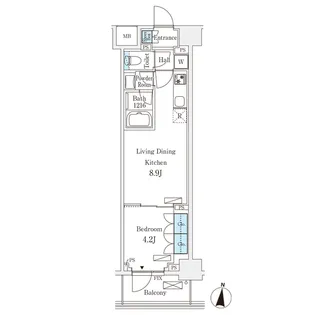 フロンティアレジデンス錦糸公園【4階】の間取り