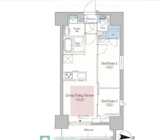 アーバネックス錦糸公園Ⅱ【7階】の間取り