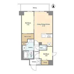 コンフォリア竹ノ塚イースト【7階】の間取り