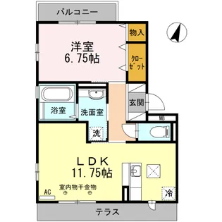 ロイヤルティアラ Ⅴ・Ⅵ Ⅵ【1階】の間取り