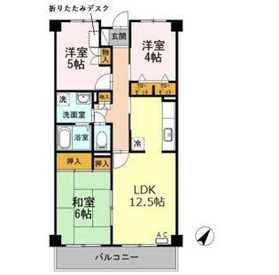 ドエル葛飾【4階】の間取り