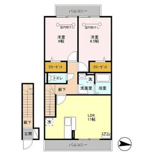 センターハウス B棟【2階】の間取り