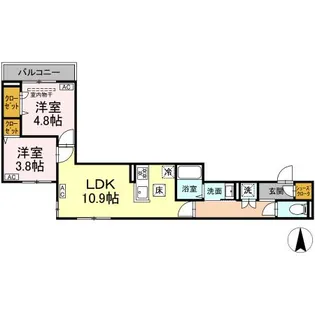 セレスティア南篠崎町【1階】の間取り