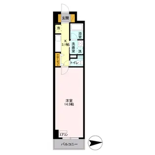 ロイヤルパークスシーサー【8階】の間取り