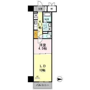 ロイヤルパークスシーサー【8階】の間取り