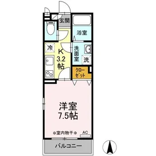 パルズ プレイス【2階】の間取り
