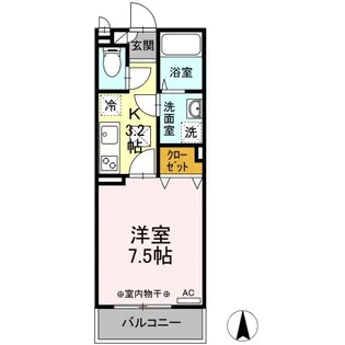 パルズ プレイス【2階】の間取り