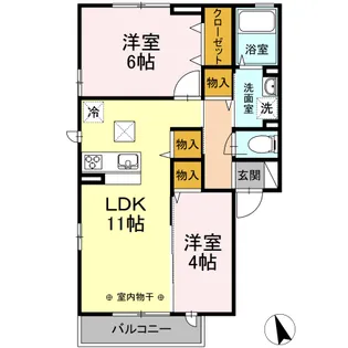 ジュ・マルティⅢ【1階】の間取り