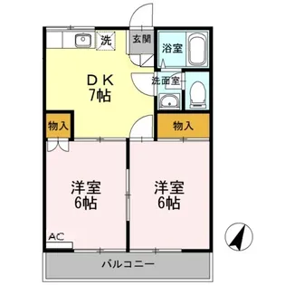パステロードⅡ番館【2階】の間取り