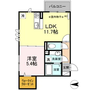 ファミユB【2階】の間取り