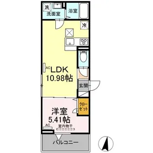 UP GOD HORIKIRI【1階】の間取り