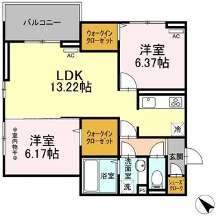 メゾン・ド・アヴニール【3階】の間取り