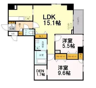 EXCEL KEIWA【9階】の間取り