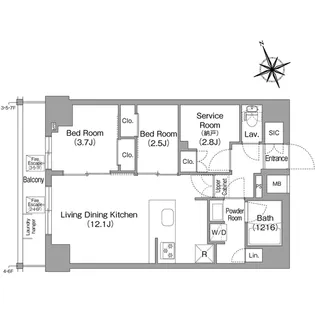 コンフォリア東葛西【4階】の間取り
