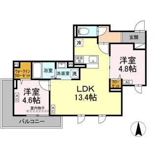 セレスティア南花畑III【2階】の間取り