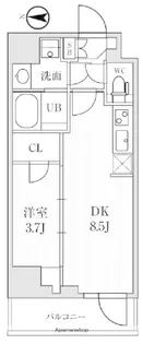 シーズンフラッツ住吉【6階】の間取り