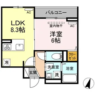 ルリアン谷中【3階】の間取り