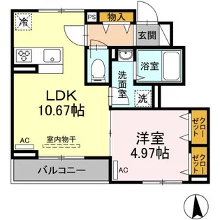 アナシエ古千谷本町【1階】の間取り
