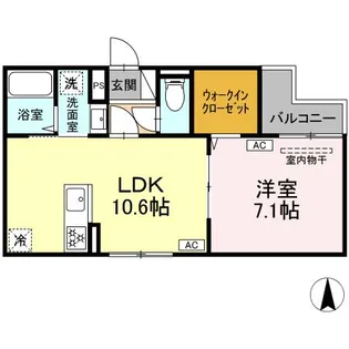 セレスティア大谷田II【2階】の間取り