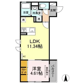 アンジュール綾瀬【2階】の間取り