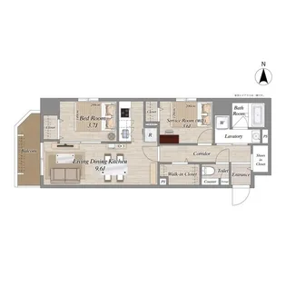 グランエール森下WEST【4階】の間取り