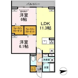 セレスティア東葛西IV【2階】の間取り