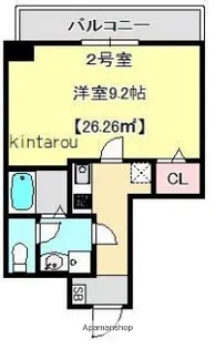 グランブルー森下【3階】の間取り