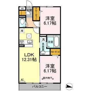ルーチェオザワ【2階】の間取り